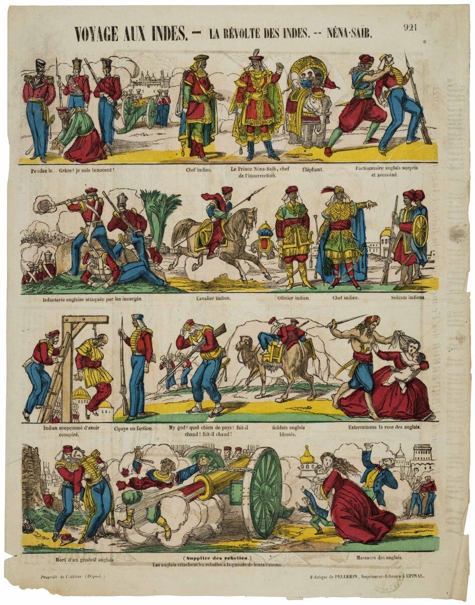 VOYAGE AUX INDES. - LA RÉVOLTE DES INDES. - NÉNA-SAïB. 921. (titre inscrit)